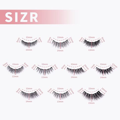 رموش مغناطيسية مع ملاقط وكحل مقاوم للماء، رموش مغناطيسية ثلاثية الأبعاد قابلة لإعادة الاستخدام، مجموعة رموش مغناطيسية ذات مظهر طبيعي مع 5 أنماط رموش طويلة مثيرة من فرو المنك الصناعي، بدون غراء (10 أزواج) in Kuwait