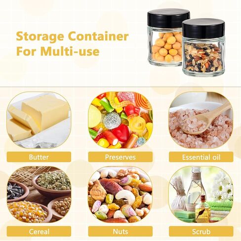 60 Pieces Glass Jars with Lids Clear Small Mason Jars Empty Round Glass Spice Jars Wide Mouth Canning Jars Storage Refillable Empty Cosmetic Containers for Lotions Cream Powders Beauty Product (1 oz) in Saudi Arabia