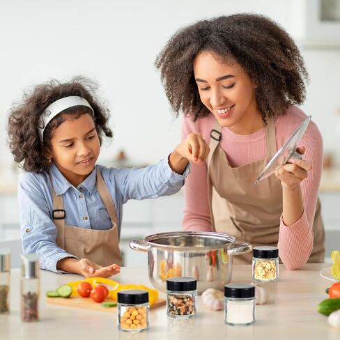 60 Pieces Glass Jars with Lids Clear Small Mason Jars Empty Round Glass Spice Jars Wide Mouth Canning Jars Storage Refillable Empty Cosmetic Containers for Lotions Cream Powders Beauty Product (1 oz) in Saudi Arabia
