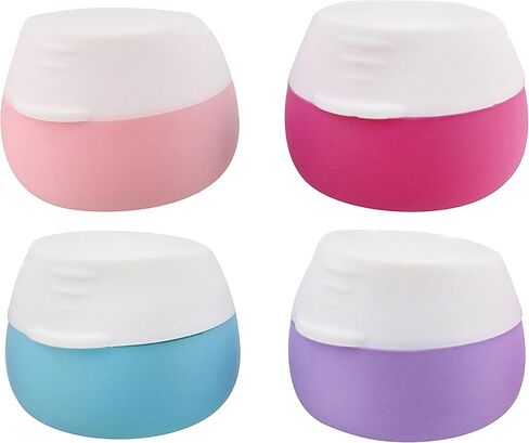 Spec101 Travel Cream Container Jars - 4 Piece Cosmetic Containers With Lids Airplane Compatible Mini Silicone Cream Jars in Saudi Arabia