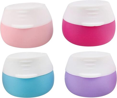 Spec101 Travel Cream Container Jars - 4 Piece Cosmetic Containers With Lids Airplane Compatible Mini Silicone Cream Jars in Saudi Arabia