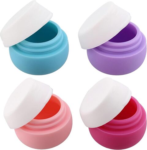 Spec101 Travel Cream Container Jars - 4 Piece Cosmetic Containers With Lids Airplane Compatible Mini Silicone Cream Jars in Saudi Arabia