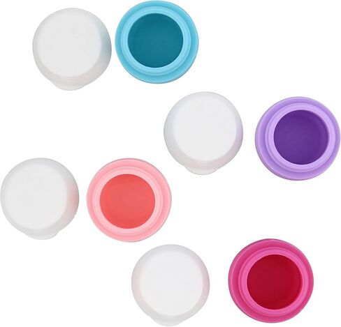 Spec101 Travel Cream Container Jars - 4 Piece Cosmetic Containers With Lids Airplane Compatible Mini Silicone Cream Jars in Saudi Arabia