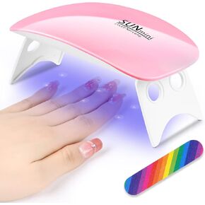 Mini Gel Nail Lamp, Portable Professional 6W UV LED Gel Nail Dryer with USB, Curing Lamp Professional Nail Art Tool Accessory for All Gel Nail Polish, Mother Gifts