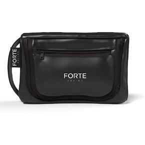 Dopp Kit for Men by Forte Series | Vegan Leather Multi-Pocket Mens Toiletry Bag | Water Resistant Mens Toiletry Bags for Traveling | Sleek Black Toiletry Bag for Men with Easy Carry Handle in Saudi Arabia