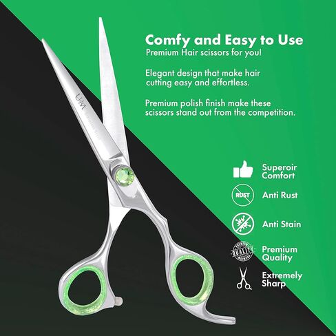 UM Supplies Professional Hair Scissors – Premium Grade Hair Shears | 6.5" Stainless Steel hair cutting Barber scissors for Women/Men/Barber/Pets in Kuwait