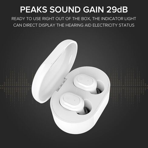 Hearing Aids with Portable Charging Case, Enhanced Hearing Amplifier for Both Ears, Noise Reduction, Rechargeable, in-Ear Hearing Devices for Seniors and Adults in Saudi Arabia