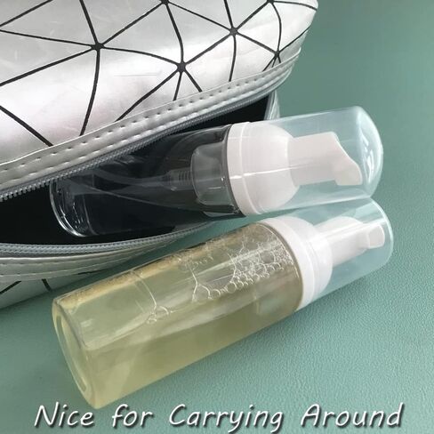 3 قطع من زجاجات مضخة رغوية للسفر من البلاستيك الرغوي، موزع مضخة بحجم السفر، زجاجة فارغة شفافة، صابون رغوي/غسول الوجه/منظف الوجه، 1.7 أونصة in Kuwait