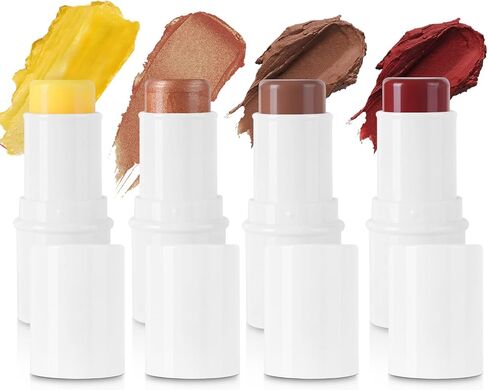 مجموعة ثلاثية اللوازم المتعددة من ميكولي، عصا الكونتور، عصا أحمر الخدود، قلم تظليل، قلم مرطب، 4 في 1، عصا تظليل عجائب ثلاثية الأبعاد، عصي ماكياج كريمي للوجه للعين والشفاه in Kuwait