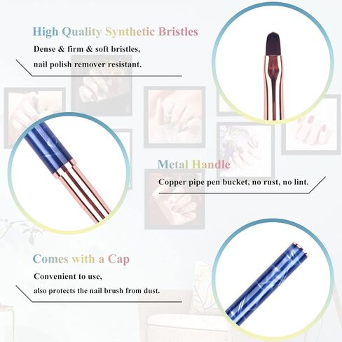 واي سي واي ان 2 قطعة من فرش فن الاظافر، فرشاة بيضاوية ومائلة لتنظيف الاظافر، فرشاة مانيكير فرنسية احترافية لصالونات التجميل والمنزل والمانيكير بنفسك in Kuwait