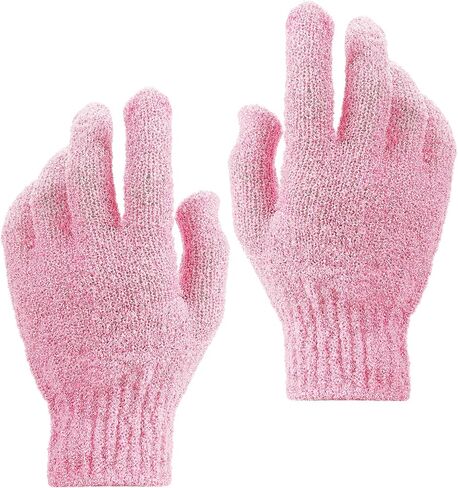 WLLHYF 2 Pcs Exfoliating Shower Gloves, Double Sided Exfoliating Bath Gloves 100% Nylon Deep Clean Body Scrubber Bathing Accessories for Women Men Exfoliation Mitt Beauty Massage Spa in Saudi Arabia