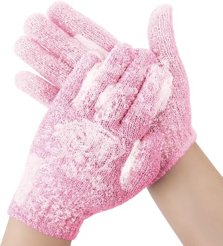 WLLHYF 2 Pcs Exfoliating Shower Gloves, Double Sided Exfoliating Bath Gloves 100% Nylon Deep Clean Body Scrubber Bathing Accessories for Women Men Exfoliation Mitt Beauty Massage Spa in Saudi Arabia