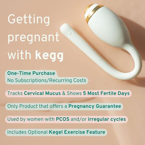 kegg Fertility Tracker + Free Fertility App | 12-Month Pregnancy Warranty | No Recurring Costs | Predicts Fertile Window | Helps Exercise Pelvic Floor Muscles in Saudi Arabia