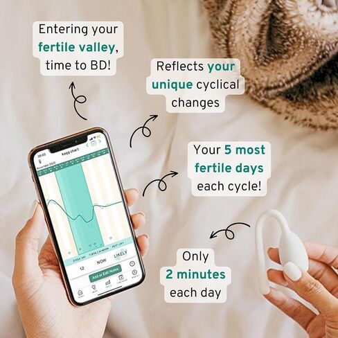 kegg Fertility Tracker + Free Fertility App | 12-Month Pregnancy Warranty | No Recurring Costs | Predicts Fertile Window | Helps Exercise Pelvic Floor Muscles in Saudi Arabia