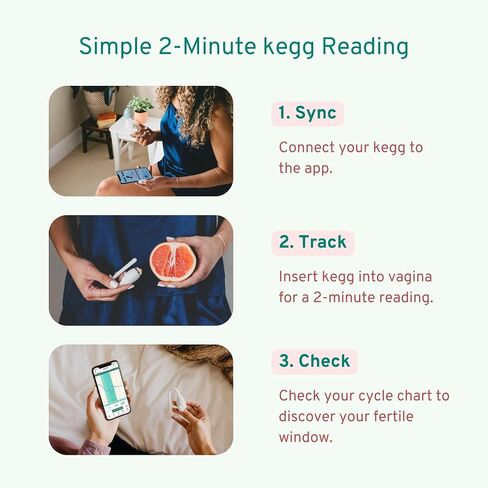 kegg Fertility Tracker + Free Fertility App | 12-Month Pregnancy Warranty | No Recurring Costs | Predicts Fertile Window | Helps Exercise Pelvic Floor Muscles in Saudi Arabia