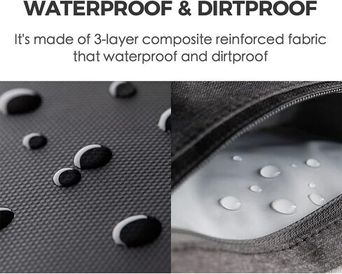 حقيبة أدوات الزينة للرجال من Bee Nesting حقيبة سفر احترافية للنساء مع خطاف تعليق، حقيبة مكياج كبيرة مقاومة للماء للإكسسوارات والشامبو والحلاقة وأدوات الزينة، سعة قابلة للتحويل 1-3 لتر (أسود) in Kuwait