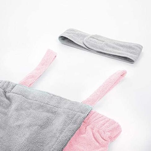 Zexxxy المرأة حمام / دش التفاف منشفة اللباس مع الأشرطة إغلاق قابل للتعديل خفيفة الوزن طول الركبة الجسم يلتف S-XXXL in Kuwait