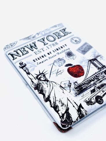 Girls & Women Fashion Elegant New York Souvenir Rectangle Travel Mirror Hand Mirror Cosmetic Makeup Compact Mirror (JMR-270801J) in Kuwait