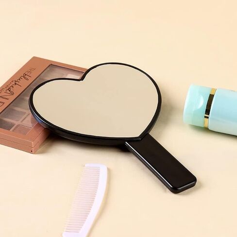 Jiuniu Handheld Mirror with Handle Vintage Compact for Personal Makeup Vanity Hand Held Mirror Tone Victorian Vanity Mirror 9.8x4.5in in Kuwait