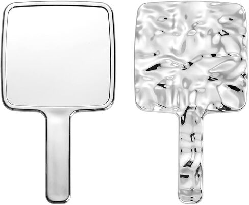 Hand Held Mirror Electroplate Mirror Sliver, Square 6.7 x 3.9 inch in Saudi Arabia