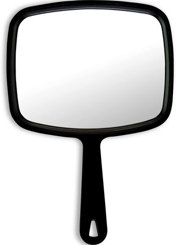 DecorRack 3 Large Hand Mirrors, Multi-Purpose Mirror with Hanging Hole in Handle Ideal for Travel, Makeup, Desk, Grooming, and Shaving, Assorted Colors 5.5" W x 6.6" L (3 Pack) in Saudi Arabia