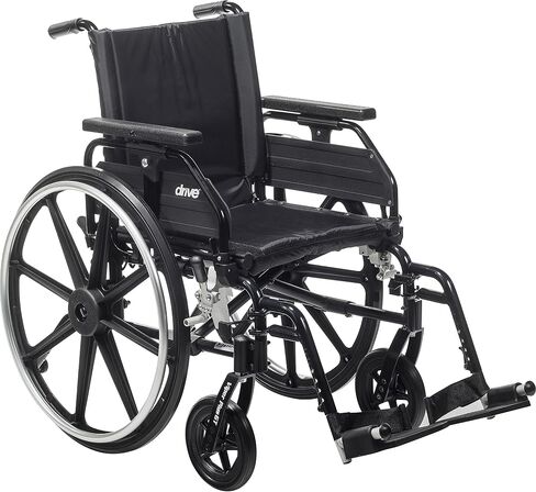 Drive Medical Viper Plus Gt Wheelchair with Universal Armrests, Elevating Legrests, 16" Seat, Deep Green Frame, Black Upholstery in Saudi Arabia