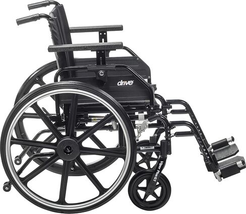 Drive Medical Viper Plus Gt Wheelchair with Universal Armrests, Elevating Legrests, 16" Seat, Deep Green Frame, Black Upholstery in Saudi Arabia