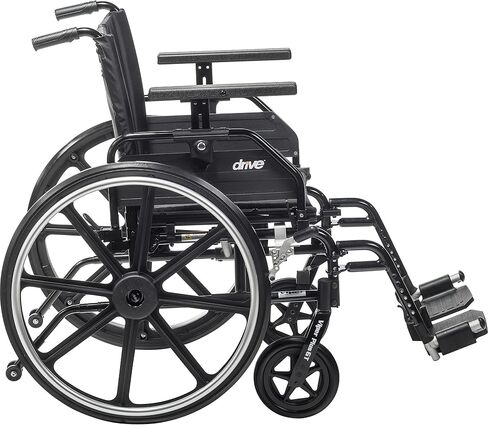 Drive Medical Viper Plus Gt Wheelchair with Universal Armrests, Elevating Legrests, 16" Seat, Deep Green Frame, Black Upholstery in Saudi Arabia