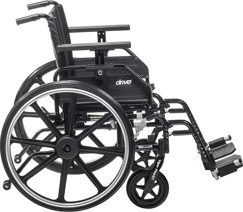 Drive Medical Viper Plus Gt Wheelchair with Universal Armrests, Elevating Legrests, 16" Seat, Deep Green Frame, Black Upholstery in Saudi Arabia