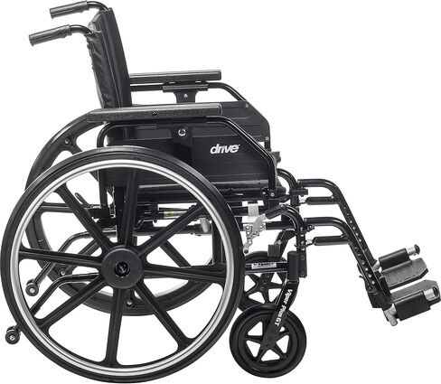 Drive Medical Viper Plus Gt Wheelchair with Universal Armrests, Elevating Legrests, 16" Seat, Deep Green Frame, Black Upholstery in Saudi Arabia