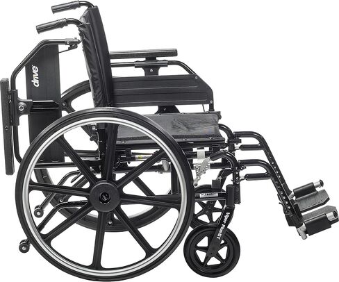 Drive Medical Viper Plus Gt Wheelchair with Universal Armrests, Elevating Legrests, 16" Seat, Deep Green Frame, Black Upholstery in Saudi Arabia