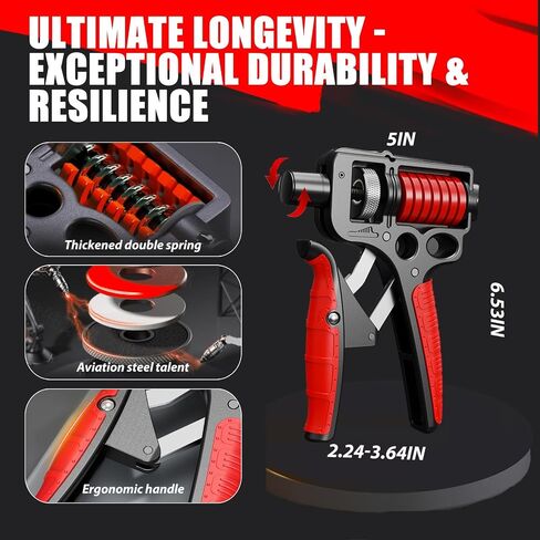 Hand Exerciser Grips for Strength Training, Grip Strength for Man and Women Hand Grip Strength Trainer with Adjustable (44-154lbs), Hand Squeezer Grip Strength for Muscle Building & Injury Recover in Saudi Arabia