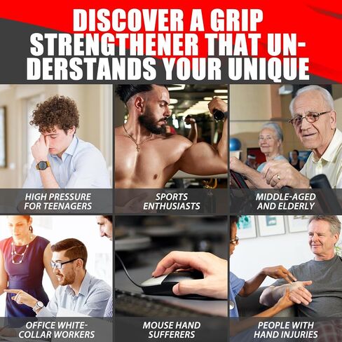 Hand Exerciser Grips for Strength Training, Grip Strength for Man and Women Hand Grip Strength Trainer with Adjustable (44-154lbs), Hand Squeezer Grip Strength for Muscle Building & Injury Recover in Saudi Arabia
