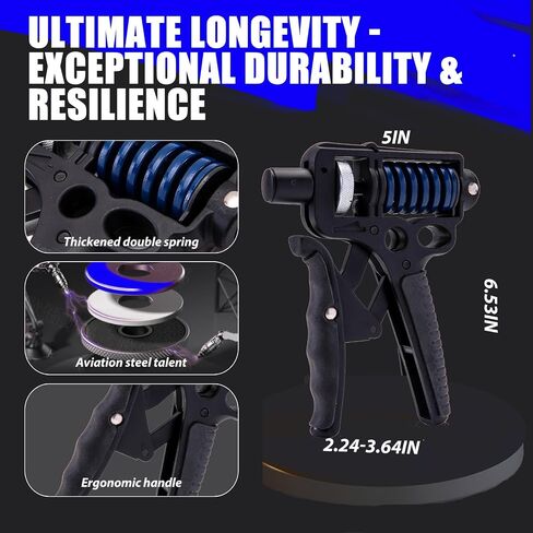 Hand Exerciser Grips for Strength Training, Grip Strength for Man and Women Hand Grip Strength Trainer with Adjustable (44-154lbs), Hand Squeezer Grip Strength for Muscle Building & Injury Recover in Saudi Arabia