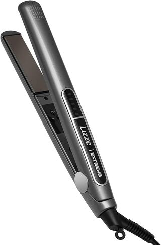 Professional Flat Iron Hair Straightener Plancha De Cabello Professional - Titanium Hair Iron Straightens Frizzy Hair Curls Sleek Salon Hair Styling Tool - Lizze Extreme Slim 1" Pro Straightening Iron in Saudi Arabia