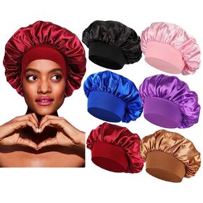 Satin Hair Bonnets for Black Women,Silk Bonnets for Women/Men,Bonnet for Men