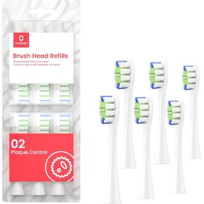 Oclean Replacement Toothbrush Heads, 6 Packs, White, Compatible with All Oclean Electric Toothbrush (Plaque Control) in Saudi Arabia