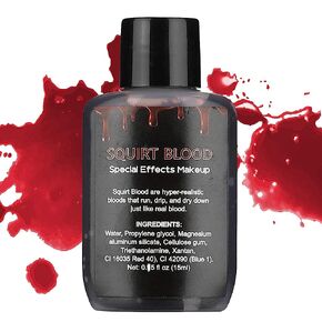 Wismee Fake Blood Squirt Blood, Fake Liquid Blood Makeup for Vampire，Zombie Sfx Makeup Halloween Dress Up Party (Bright) in Kuwait