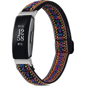 أربطة مرنة BNBIDEN متوافقة مع Fitbit Inspire 2 / Inspire HR/Inspire، أساور معصم ناعمة قابلة للتعديل من النايلون القابل للتمدد وحزام بديل لـ Fitbit Inspire النساء والرجال in Kuwait