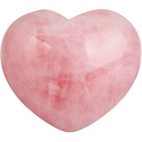 Rockcloud Healing Crystal Natural Rose Quartz Heart Love Carved Palm Worry Stone Chakra Reiki Balancing