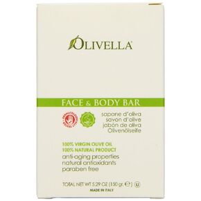 Olivella Face and Body Soap, Scented All-Natural 100% Virgin Olive Oil from Italy, 5.29-Ounce Bars (Pack of 12)