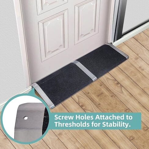 KOLO Threshold Ramps for Doorways, 12" W x 32" L, 600 lbs Capacity,Aluminum Ramps, Lightweight Portable Scooter Ramp, Anti-Slip, for Thresholds Doorways, Sliding Glass Doors, Raised Landings in Kuwait