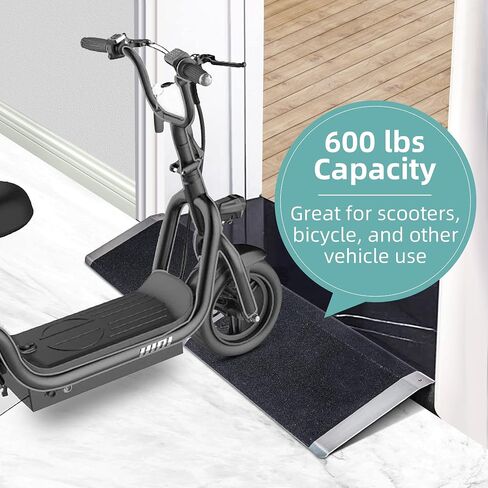 KOLO Threshold Ramps for Doorways, 12" W x 32" L, 600 lbs Capacity,Aluminum Ramps, Lightweight Portable Scooter Ramp, Anti-Slip, for Thresholds Doorways, Sliding Glass Doors, Raised Landings in Kuwait