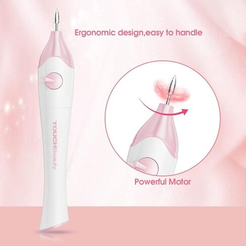 TOUCHBeauty Electric Nail File 5in1 Professional Manicure Pedicure Kit with Stand, Nail Buffer Drill Polisher for Natural Fingernails Toenails 5 Bits Golden TB-1335 in Kuwait