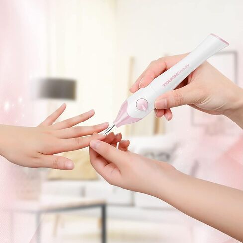 TOUCHBeauty Electric Nail File 5in1 Professional Manicure Pedicure Kit with Stand, Nail Buffer Drill Polisher for Natural Fingernails Toenails 5 Bits Golden TB-1335 in Kuwait