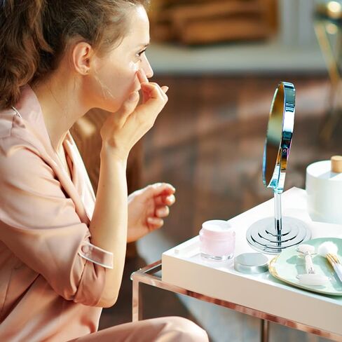 مرآة طاولة مكبرة للتجميل بزاوية تكبير 3 اضعاف مزدوجة الجوانب لوضع المكياج in Kuwait