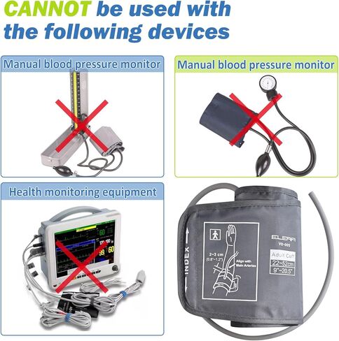 سوار ضغط الدم للأذرع الكبيرة، مقاس 9-20.5 بوصة، سوار بديل كبير للغاية لمراقبة ضغط الدم، مقاس XL، الكفة فقط in Kuwait