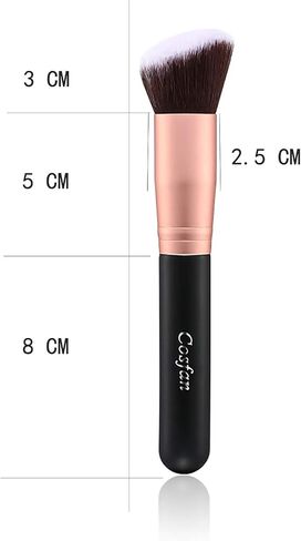 Angled Face Blush Bronzer Kabuki Brush Perfect for Face Contouring and Highlighting with Creams and Powders in Saudi Arabia