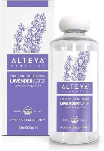 Alteya Organics Lavender Water USDA Certified Organic Facial Toner, 2 Fl Oz/60mL Pure Bulgarian Lavandula Angustifolia Flower Water, Award-Winning Moisturizer Amber Glass Spray Bottle in Kuwait