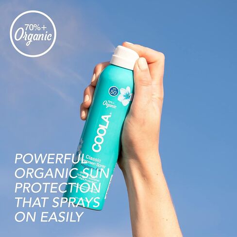 بخاخ واقي من الشمس عضوي بعامل حماية من الشمس SPF 50 من كولا، تم اختباره من قبل أطباء الجلدية للعناية بالبشرة للحماية اليومية، نباتي وخالي من الغلوتين، وخالي من العطور in Kuwait